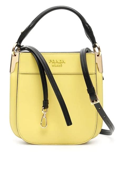 prada margit shoulder suede yellow|prada handbags for women.